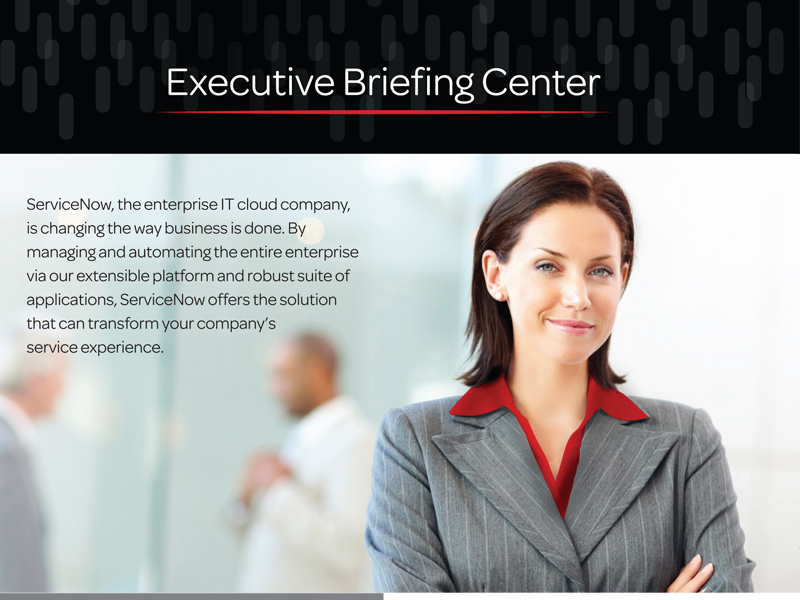 ServiceNow Executive Briefing Center brochure