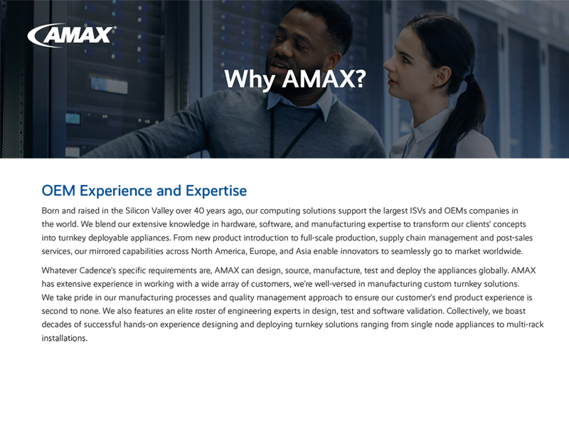 Brochure for AMAX